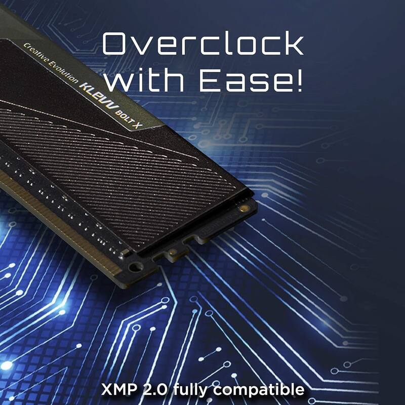 KLEVV BOLT X DDR4-3600 32GB 16GB×2枚 Memória RAM para desktop KLEVV Bolt X 32GB 3200MHz DDR4 CL16